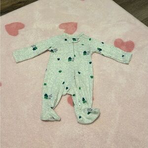Carter's Gray “LUCKY LITTLE ONE” Footie One Piece
